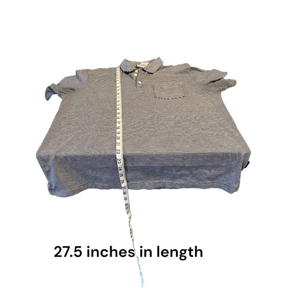 Patagonia Mens Organic Cotton Striped Polo Shirt Gray With Pocket Size M - Picture 6 of 7